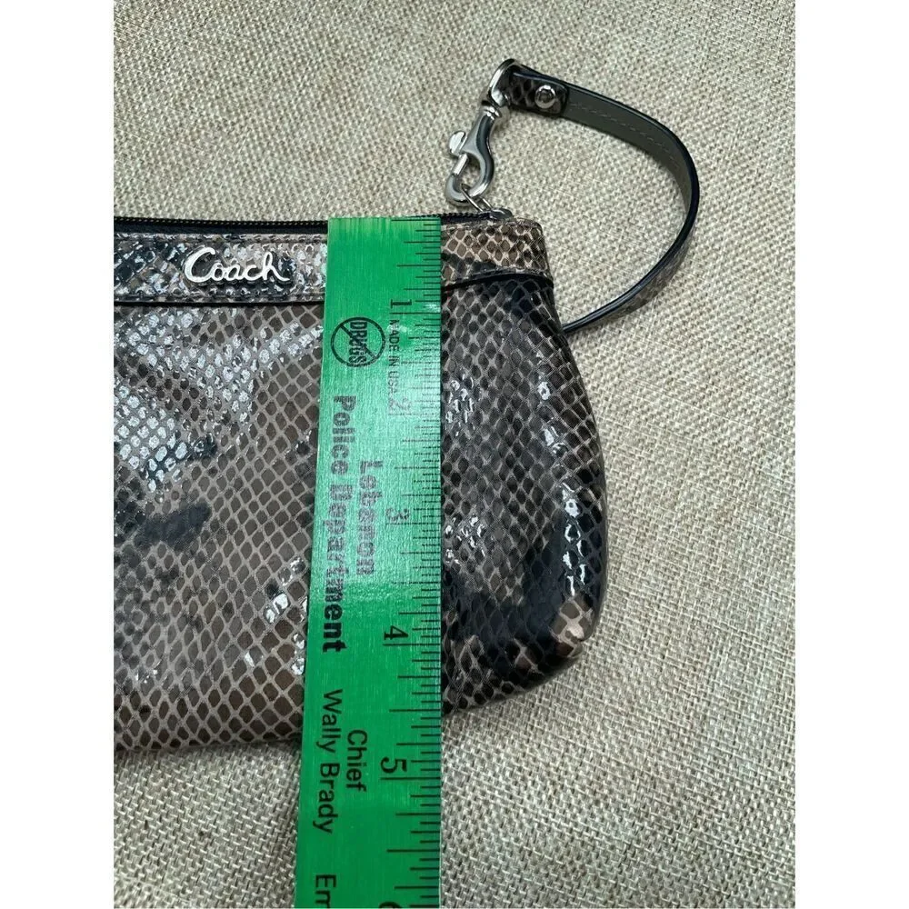 Coach Snake Print Wristlet